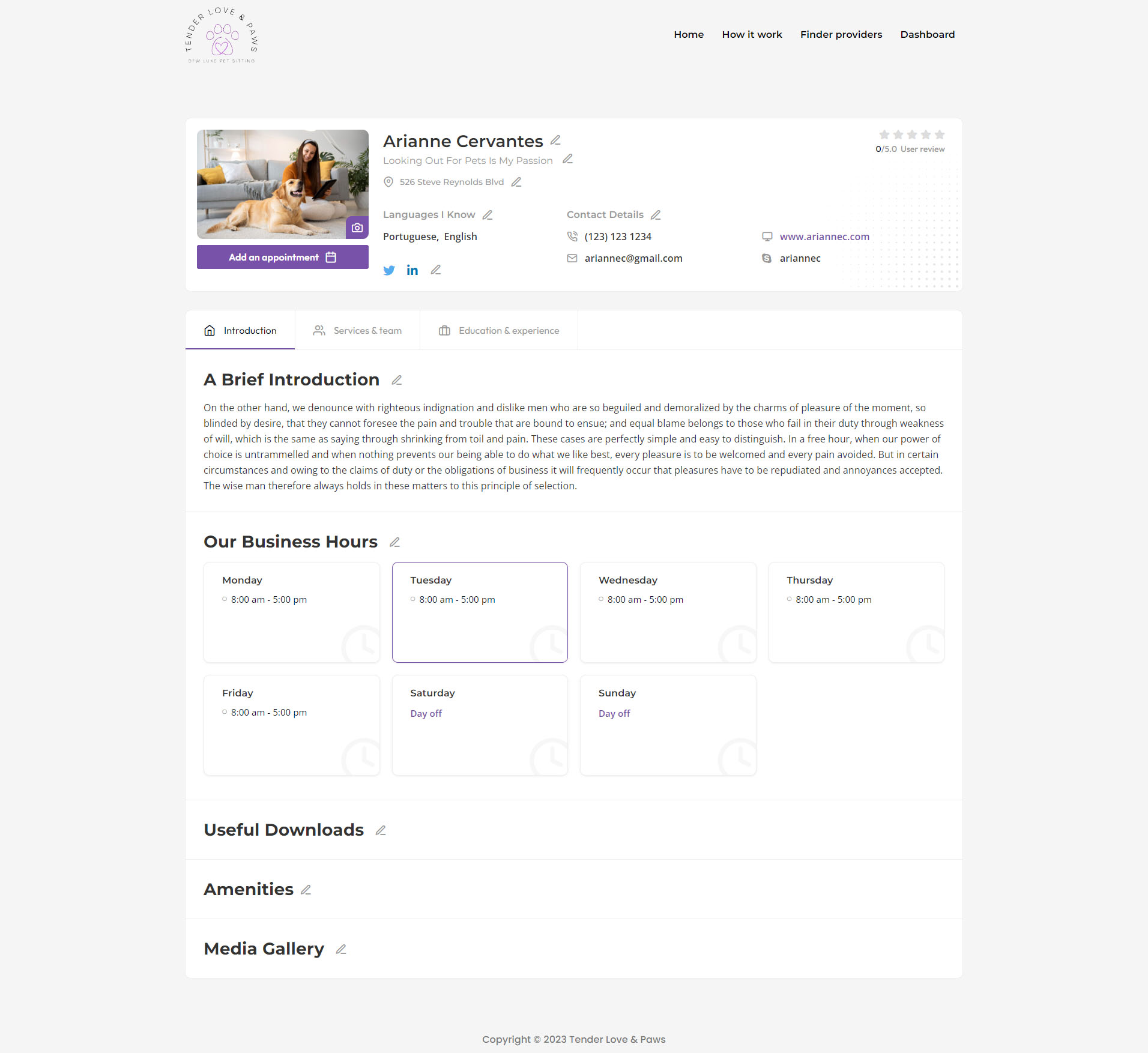 Complete your profile